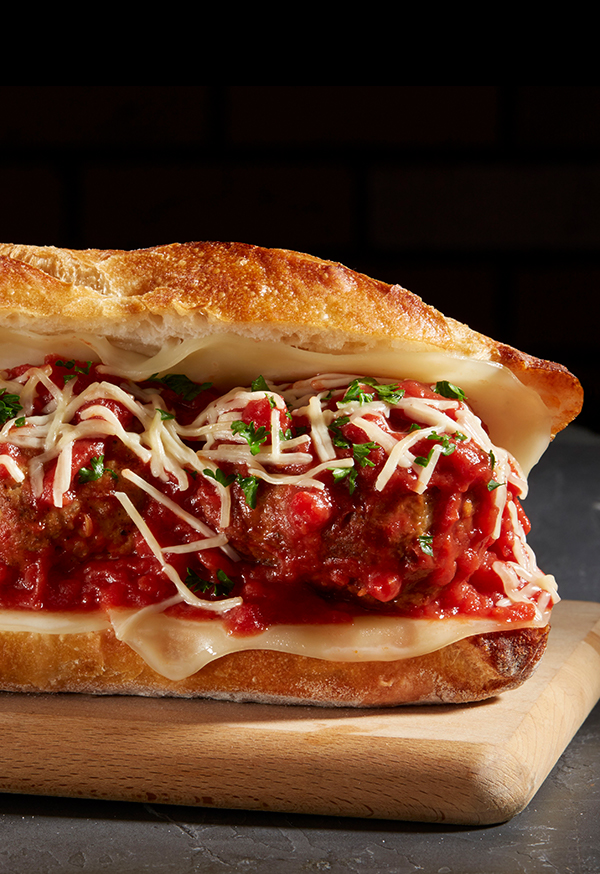 3-Cheese Meatball Parmesan Hero