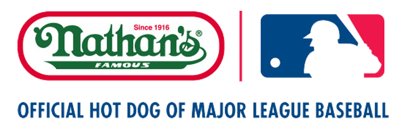 Nathan's and MLB logos