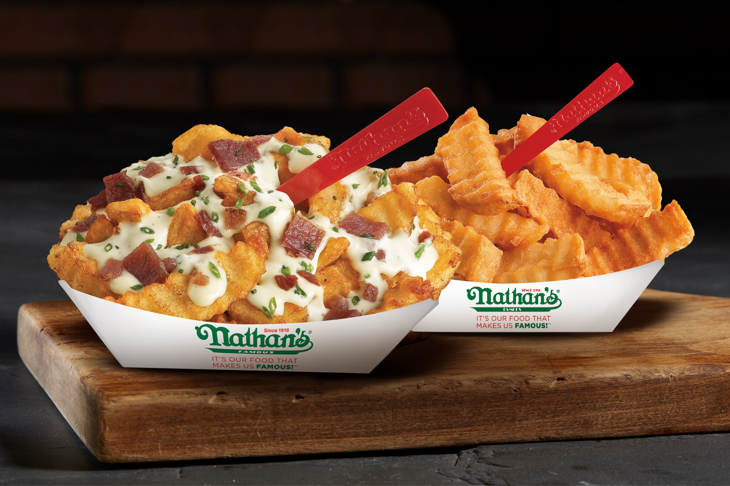 Nathan's fries and cheese fries